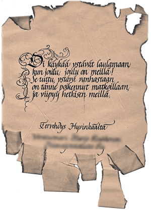 Joulutervehdysmalli